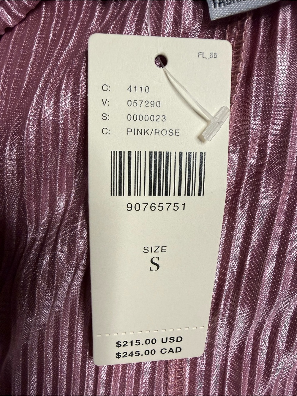 Sabina Musayev Rigel Pleated Blouse Pink Rose Metallic Shimmer Sz Small NWT New - Picture 13 of 16